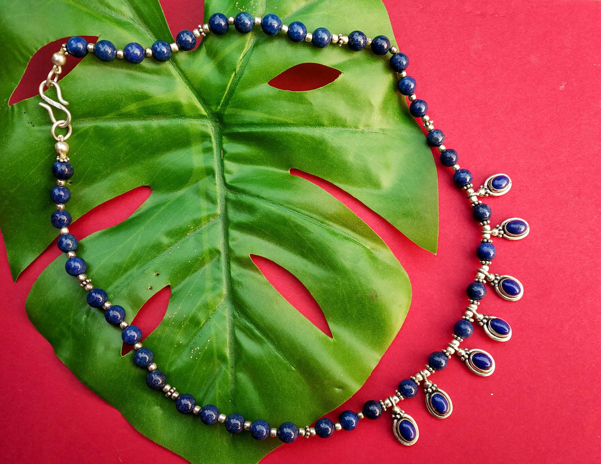 Buy Now,Cobalt Blue Shell Pendant Necklace – Valliyan