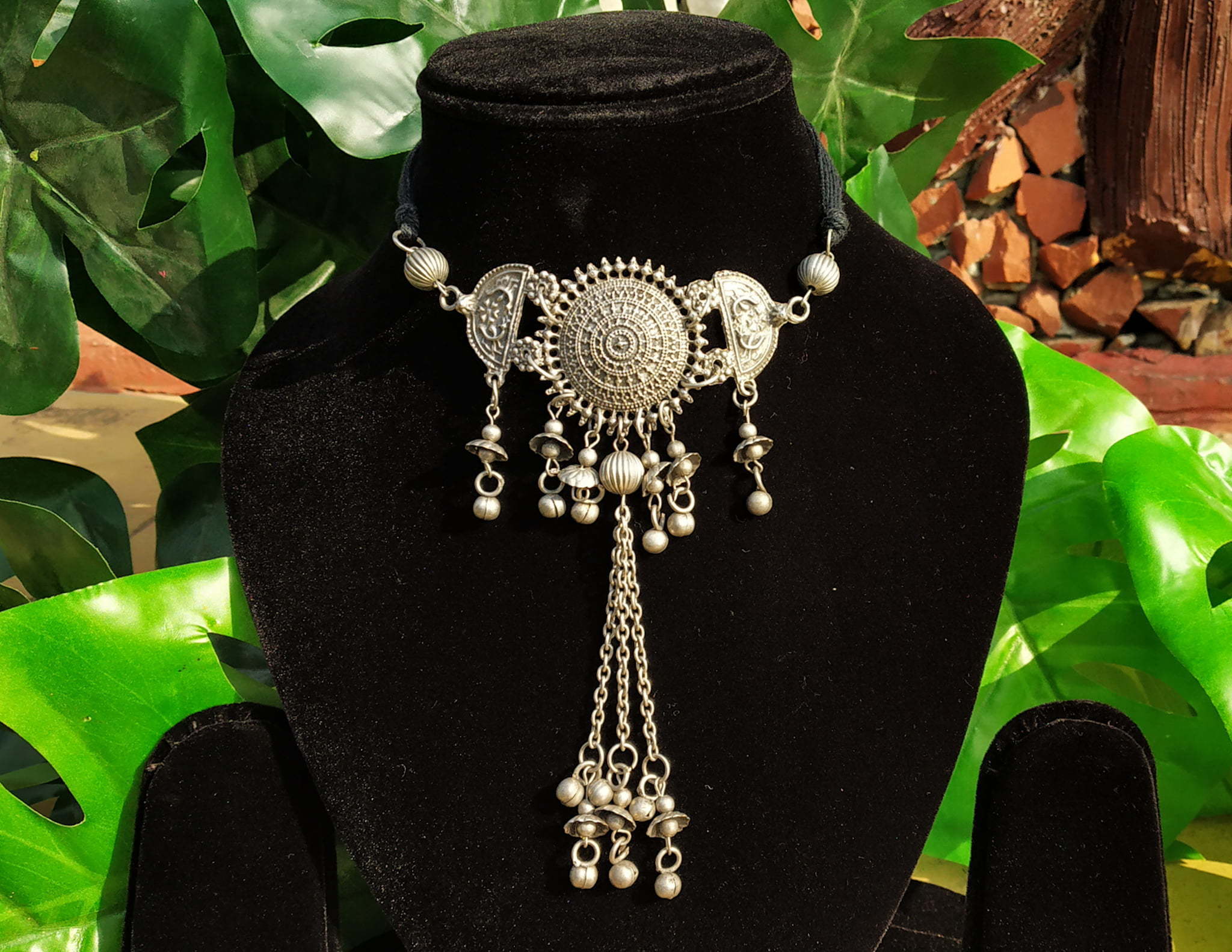 Gold Finish Kundan Polki & Pearl Drop Choker Necklace Set Design by Namasya  at Pernia's Pop Up Shop 2024